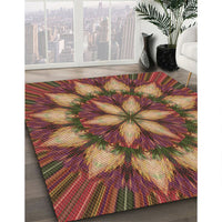 Patterned Bronze Brown Rug, pat2942brn