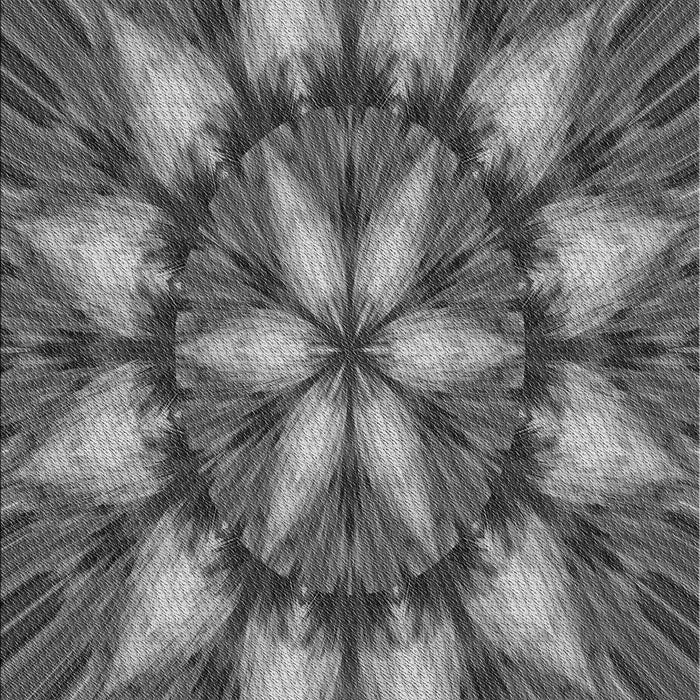 Patterned Black Rug, pat2942gry