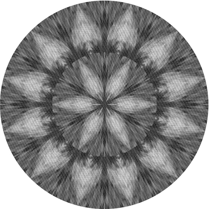 Square Patterned Black Rug, pat2942gry