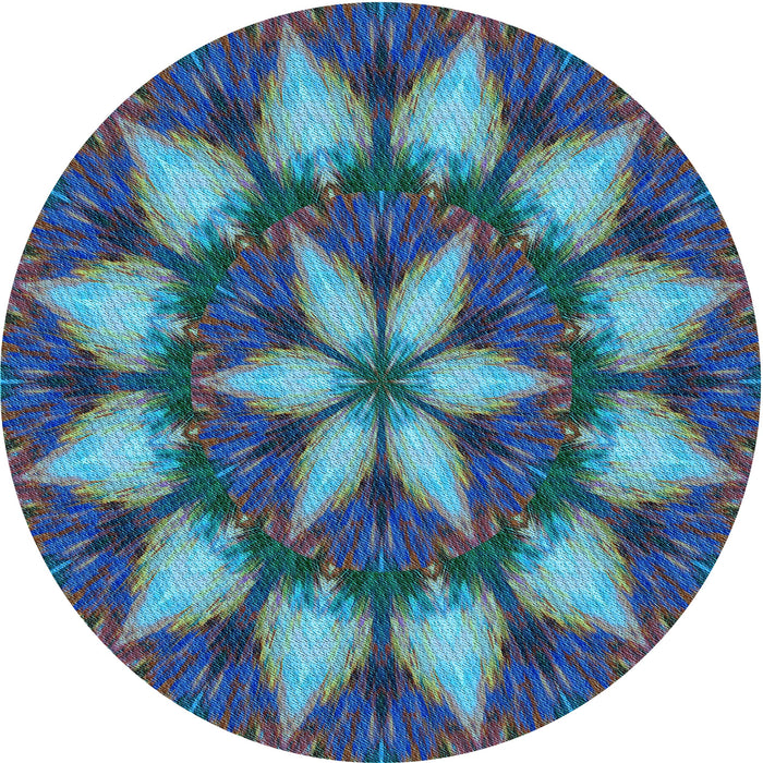 Square Machine Washable Transitional Purple Haze Purple Rug in a Living Room, wshpat2942lblu