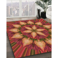 Patterned Orange Rug, pat2942org