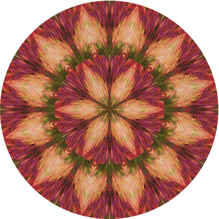 Square Patterned Orange Rug, pat2942org