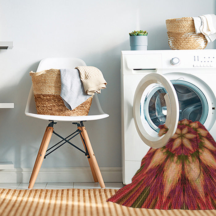 Machine Washable Transitional Orange Rug in a Washing Machine, wshpat2942org