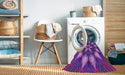 Machine Washable Transitional Dark Magenta Purple Rug in a Washing Machine, wshpat2942pur