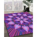 Machine Washable Transitional Dark Magenta Purple Rug in a Family Room, wshpat2942pur