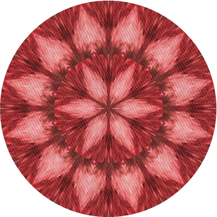 Square Patterned Red Rug, pat2942rd