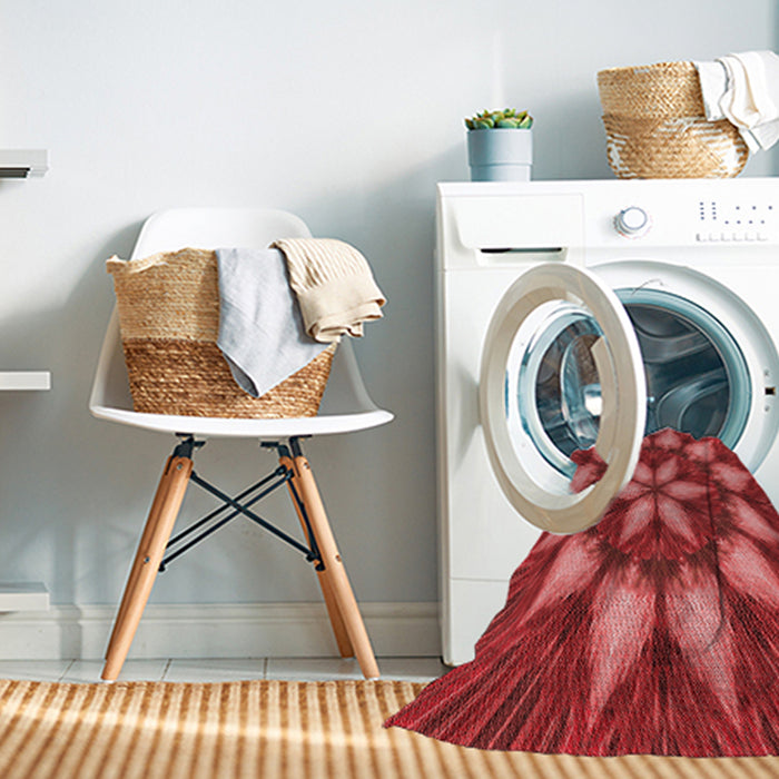 Machine Washable Transitional Red Rug in a Washing Machine, wshpat2942rd