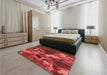 Patterned Red Rug in a Bedroom, pat2943rd