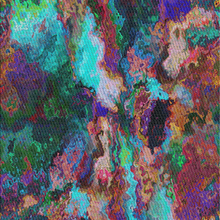 Patterned Cadet Blue Green Modern Rug, pat2943