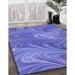 Machine Washable Transitional Sky Blue Rug in a Family Room, wshpat2944blu