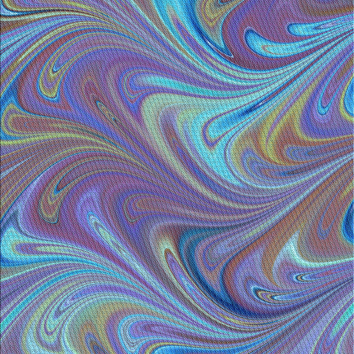 Patterned Koi Blue Rug, pat2944lblu