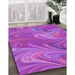 Machine Washable Transitional Fuchsia Magenta Purple Rug in a Family Room, wshpat2944pur