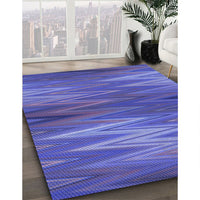 Patterned Blue Rug, pat2945blu