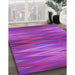 Patterned Crimson Purple Rug in Family Room, pat2945pur