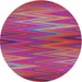 Sideview of Patterned Purple Pink Modern Rug, pat2945