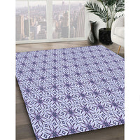 Patterned Blue Rug, pat2946blu