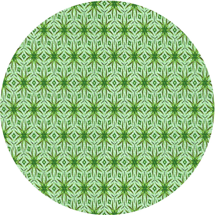 Square Machine Washable Transitional Green Rug in a Living Room, wshpat2946grn