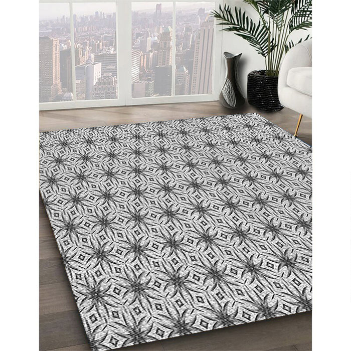 Patterned Smokey Gray Rug in Family Room, pat2946gry