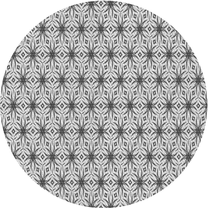 Square Patterned Smokey Gray Rug, pat2946gry