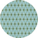 Square Patterned Blue Rug, pat2946lblu