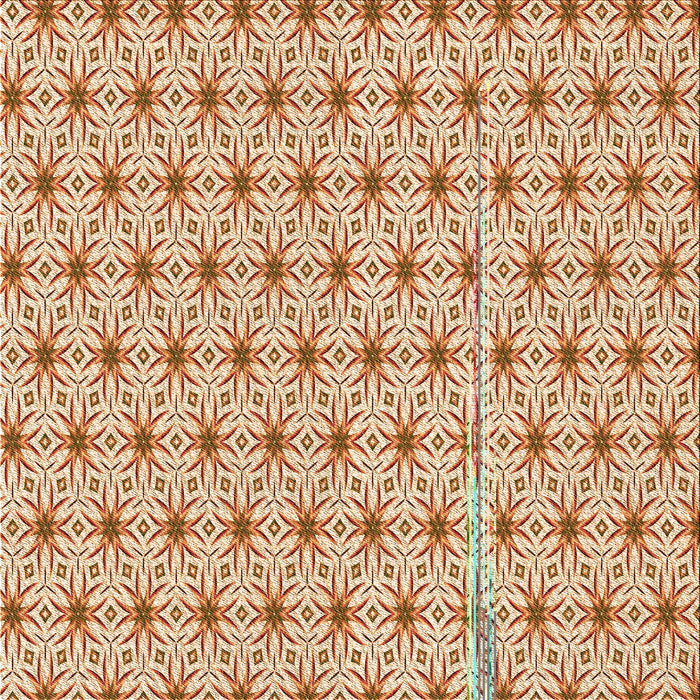 Round Patterned Khaki Gold Rug, pat2946org