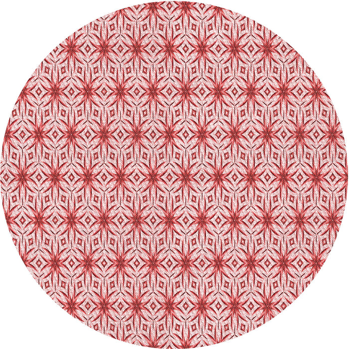 Square Patterned Red Rug, pat2946rd