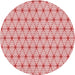 Square Patterned Red Rug, pat2946rd