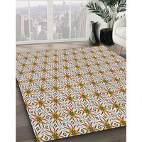 Patterned Sienna Brown Novelty Rug, pat2946