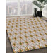 Patterned Sienna Brown Novelty Rug in Family Room, pat2946