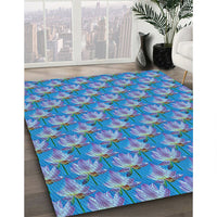 Patterned Royal Blue Rug, pat2947lblu