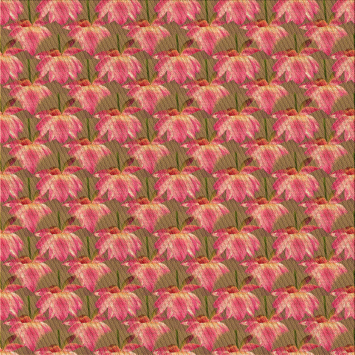 Round Patterned Red Rug, pat2947org