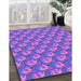 Machine Washable Transitional Purple Rug in a Family Room, wshpat2947pur