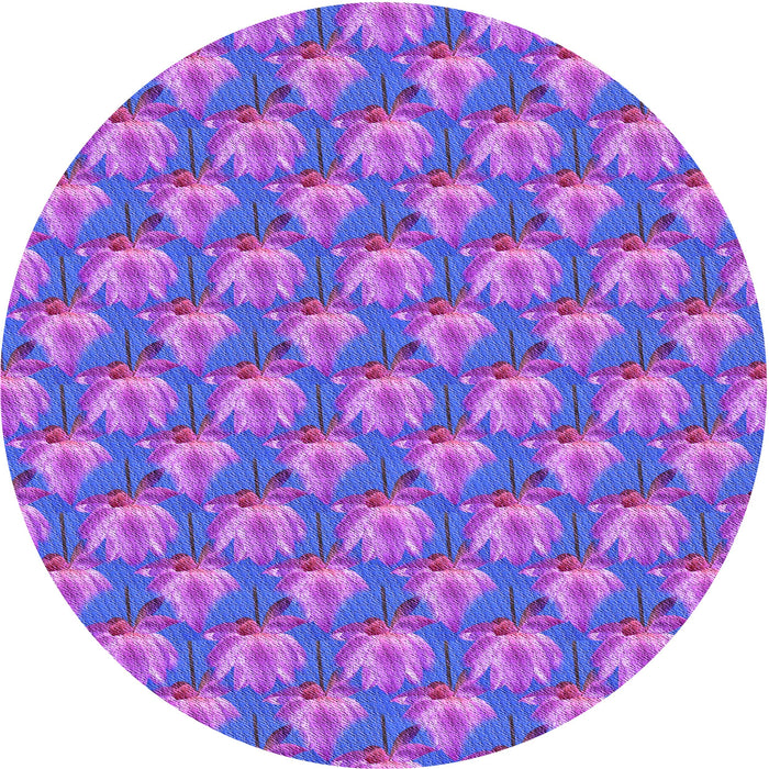 Square Patterned Purple Rug, pat2947pur