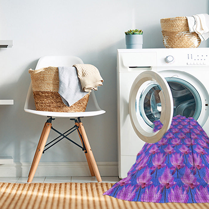 Machine Washable Transitional Purple Rug in a Washing Machine, wshpat2947pur