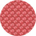 Square Patterned Red Rug, pat2947rd