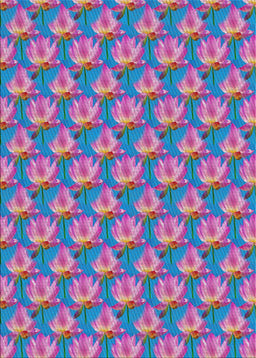 Patterned Koi Blue Novelty Rug, pat2947