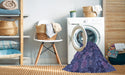 Machine Washable Transitional Dark Slate Blue Purple Rug in a Washing Machine, wshpat2948blu