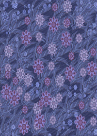 Machine Washable Transitional Dark Slate Blue Purple Rug, wshpat2948blu