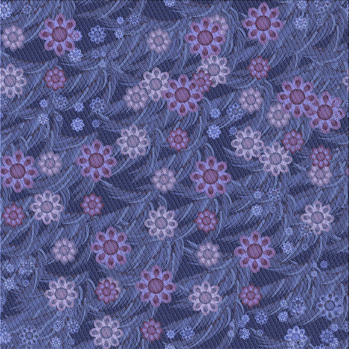 Round Machine Washable Transitional Dark Slate Blue Purple Rug, wshpat2948blu