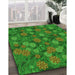 Machine Washable Transitional Lime Green Rug in a Family Room, wshpat2948grn