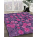 Machine Washable Transitional Dark Magenta Purple Rug in a Family Room, wshpat2948pur