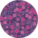 Square Machine Washable Transitional Dark Magenta Purple Rug in a Living Room, wshpat2948pur