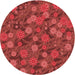 Square Machine Washable Transitional Red Rug in a Living Room, wshpat2948rd