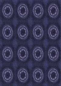 Machine Washable Transitional Deep Periwinkle Purple Rug, wshpat2949blu