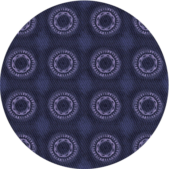 Square Patterned Deep Periwinkle Purple Rug, pat2949blu