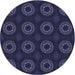 Square Patterned Deep Periwinkle Purple Rug, pat2949blu