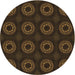 Square Patterned Dark Bronze Brown Rug, pat2949brn