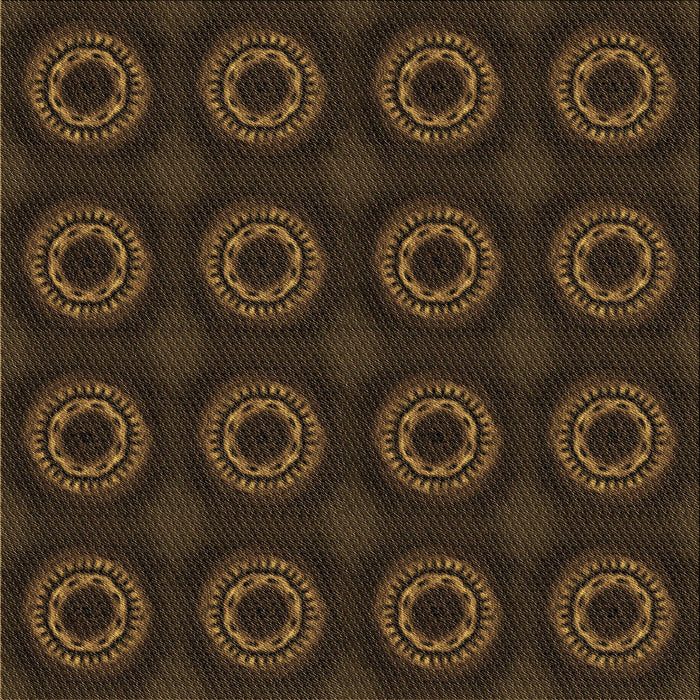 Round Machine Washable Transitional Dark Bronze Brown Rug, wshpat2949brn