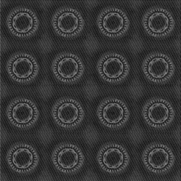 Round Machine Washable Transitional Midnight Gray Rug, wshpat2949gry