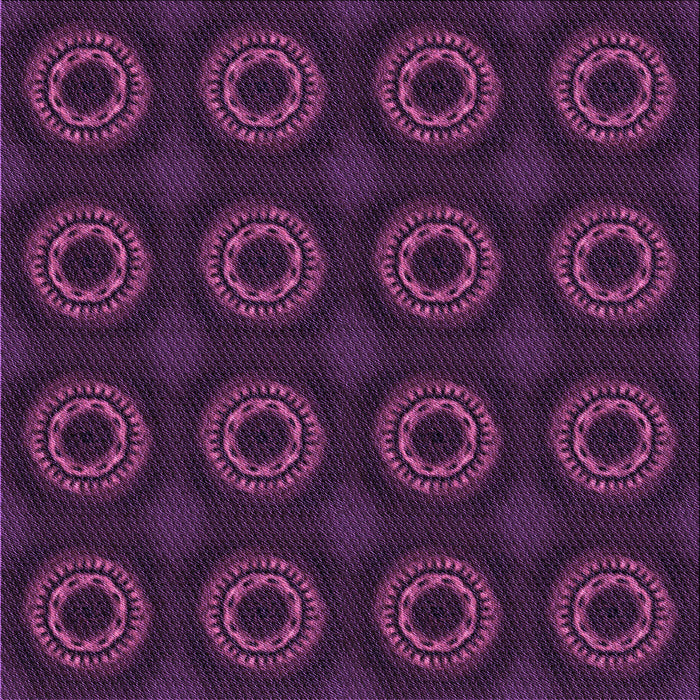 Round Machine Washable Transitional Dark Magenta Purple Rug, wshpat2949pur